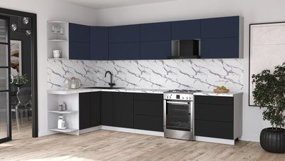 Кухонный гарнитур Интерлиния Мила Матте 1.5x3.4 Б