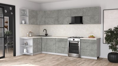 Кухонный гарнитур Интерлиния Мила Матте 1.5x3.4 Б