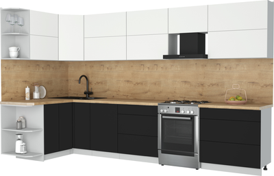 Кухонный гарнитур Интерлиния Мила Матте 1.5x3.5 Б - фото