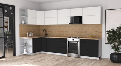 Кухонный гарнитур Интерлиния Мила Матте 1.5x3.5 Б