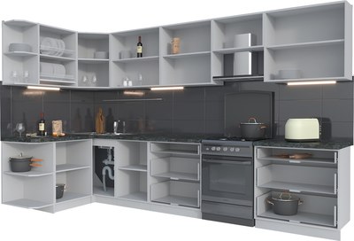 Кухонный гарнитур Интерлиния Мила Матте 1.5x3.5 Б