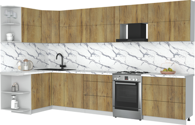 Кухонный гарнитур Интерлиния Мила Матте 1.5x3.5 Б - фото