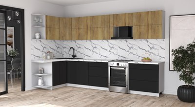 Кухонный гарнитур Интерлиния Мила Матте 1.5x3.5 Б