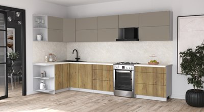 Кухонный гарнитур Интерлиния Мила Матте 1.5x3.5 Б