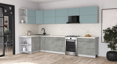 Кухонный гарнитур Интерлиния Мила Матте 1.5x3.5 Б