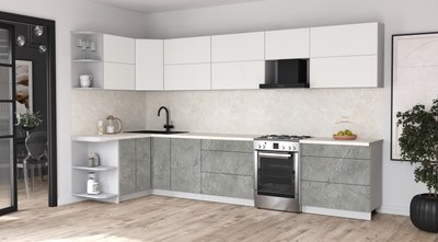 Кухонный гарнитур Интерлиния Мила Матте 1.5x3.6 Б