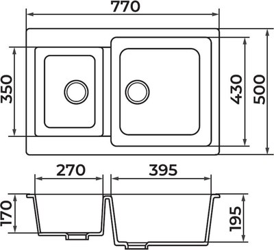 Мойка кухонная Granrus GR-770 K