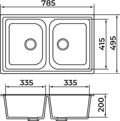 Мойка кухонная Granrus GR-785 W