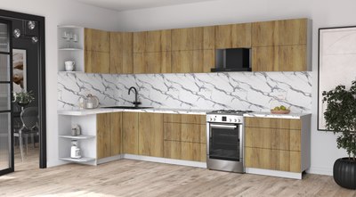 Кухонный гарнитур Интерлиния Мила Матте 1.5x3.6 Б