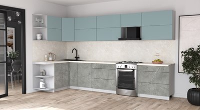 Кухонный гарнитур Интерлиния Мила Матте 1.5x3.6 Б