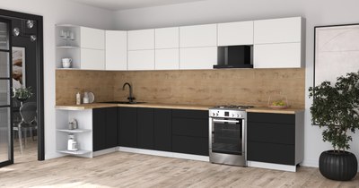 Кухонный гарнитур Интерлиния Мила Матте 1.5x3.7 Б