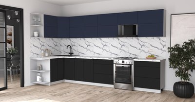 Кухонный гарнитур Интерлиния Мила Матте 1.5x3.7 Б