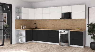 Кухонный гарнитур Интерлиния Мила Матте 1.5x3.8 Б