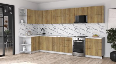 Кухонный гарнитур Интерлиния Мила Матте 1.5x3.8 Б