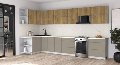 Кухонный гарнитур Интерлиния Мила Матте 1.5x3.8 Б