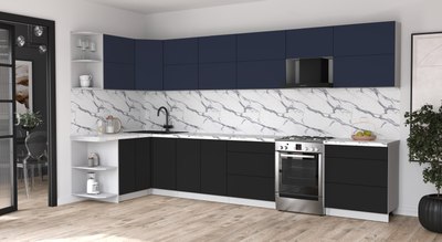 Кухонный гарнитур Интерлиния Мила Матте 1.5x3.8 Б