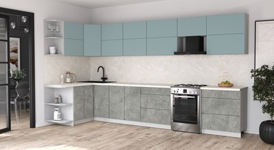 Кухонный гарнитур Интерлиния Мила Матте 1.5x3.8 Б