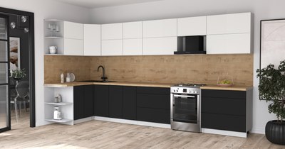 Кухонный гарнитур Интерлиния Мила Матте 1.5x3.9 Б