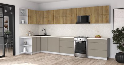 Кухонный гарнитур Интерлиния Мила Матте 1.5x3.9 Б