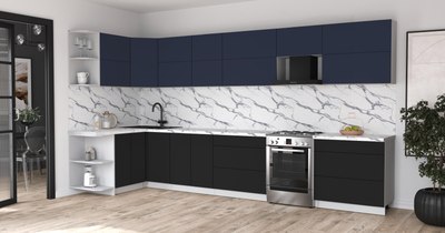 Кухонный гарнитур Интерлиния Мила Матте 1.5x3.9 Б