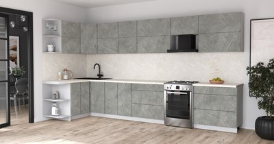 Кухонный гарнитур Интерлиния Мила Матте 1.5x3.9 Б