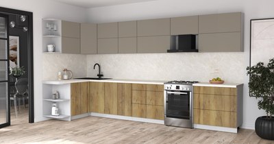 Кухонный гарнитур Интерлиния Мила Матте 1.5x3.9 Б