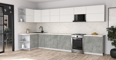 Кухонный гарнитур Интерлиния Мила Матте 1.5x4.0 Б