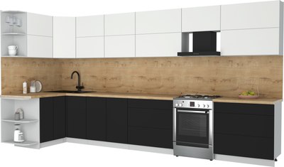 Кухонный гарнитур Интерлиния Мила Матте 1.5x4.0 Б - фото