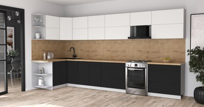 Кухонный гарнитур Интерлиния Мила Матте 1.5x4.0 Б