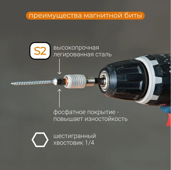 Набор бит Vira S2 PH2x25мм / 554152