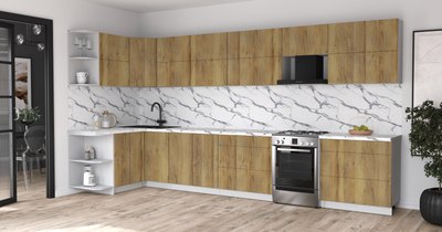 Кухонный гарнитур Интерлиния Мила Матте 1.5x4.0 Б