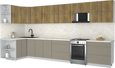 Кухонный гарнитур Интерлиния Мила Матте 1.5x4.0 Б - фото