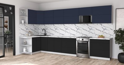 Кухонный гарнитур Интерлиния Мила Матте 1.5x4.0 Б