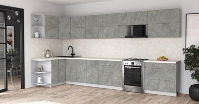 Кухонный гарнитур Интерлиния Мила Матте 1.5x4.0 Б