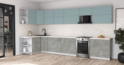 Кухонный гарнитур Интерлиния Мила Матте 1.5x4.0 Б