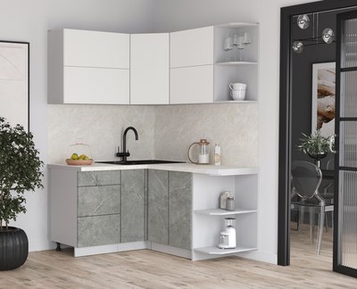 Кухонный гарнитур Интерлиния Мила Матте 1.5x1.4 А PR