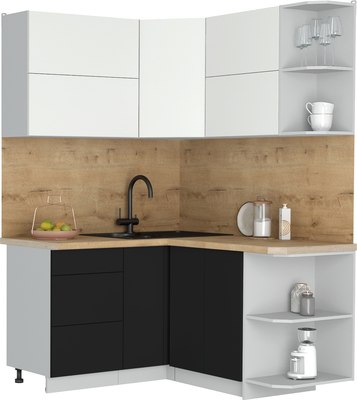 Кухонный гарнитур Интерлиния Мила Матте 1.5x1.4 А PR - фото