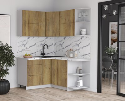 Кухонный гарнитур Интерлиния Мила Матте 1.5x1.4 А PR