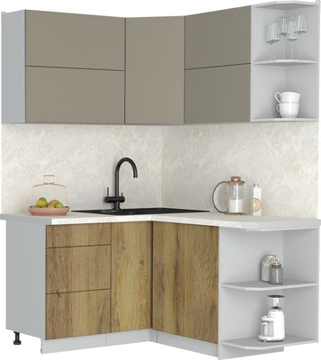 Кухонный гарнитур Интерлиния Мила Матте 1.5x1.4 А PR - фото