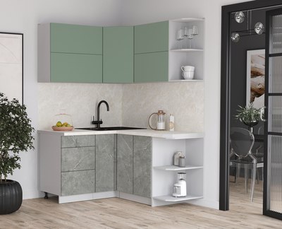 Кухонный гарнитур Интерлиния Мила Матте 1.5x1.4 А PR