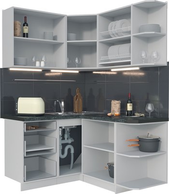 Кухонный гарнитур Интерлиния Мила Матте 1.5x1.4 А PR