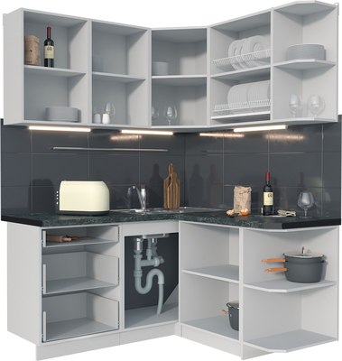 Кухонный гарнитур Интерлиния Мила Матте 1.5x1.6 А PR