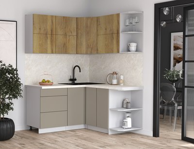 Кухонный гарнитур Интерлиния Мила Матте 1.5x1.6 А PR