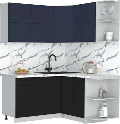 Кухонный гарнитур Интерлиния Мила Матте 1.5x1.6 А PR - фото