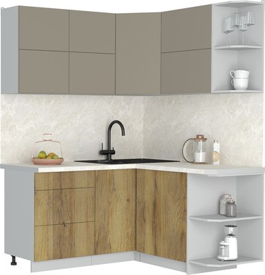 Кухонный гарнитур Интерлиния Мила Матте 1.5x1.6 А PR - фото