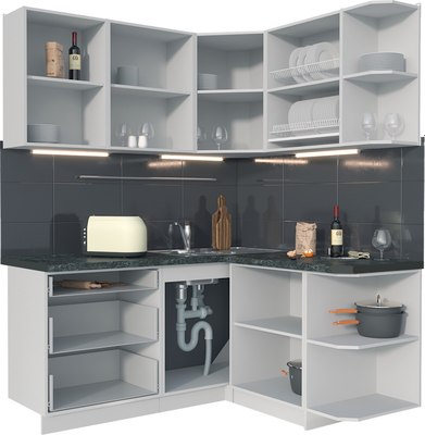 Кухонный гарнитур Интерлиния Мила Матте 1.5x1.7 А PR