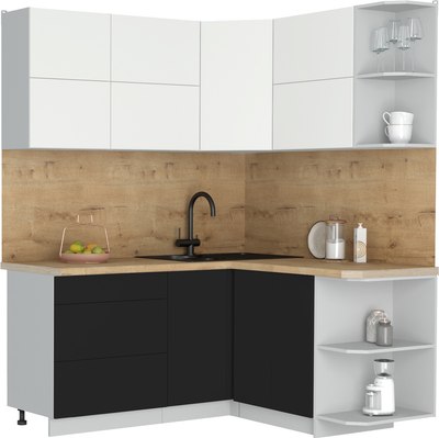 Кухонный гарнитур Интерлиния Мила Матте 1.5x1.7 А PR - фото