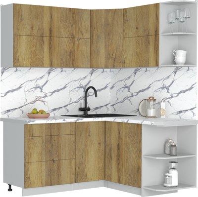 Кухонный гарнитур Интерлиния Мила Матте 1.5x1.7 А PR - фото