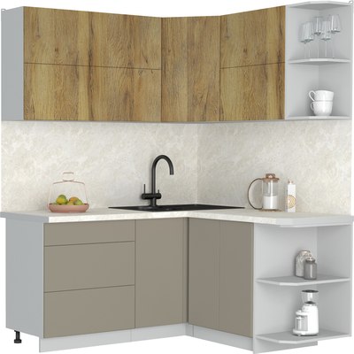 Кухонный гарнитур Интерлиния Мила Матте 1.5x1.7 А PR - фото