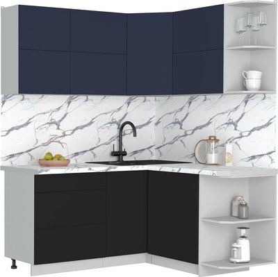 Кухонный гарнитур Интерлиния Мила Матте 1.5x1.7 А PR - фото